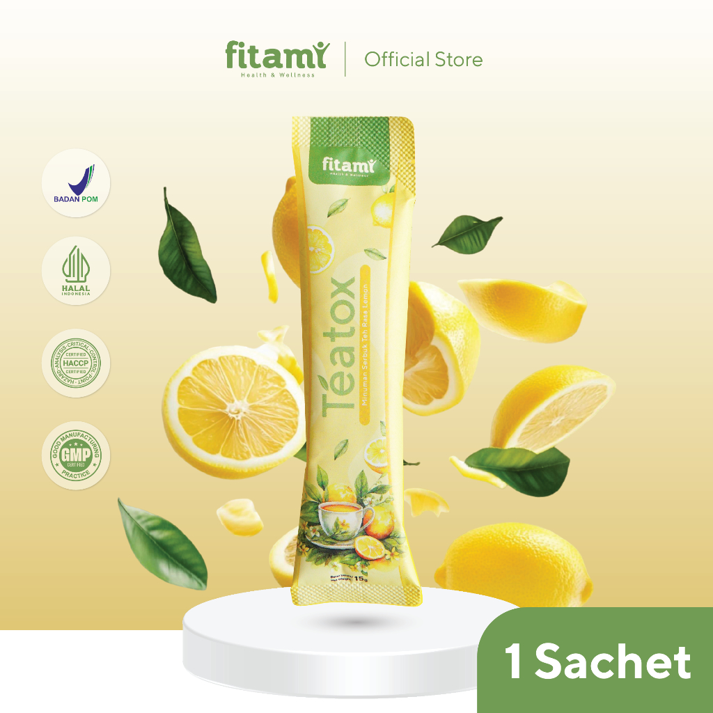 Jual Fitami Teatox Lemon Tea Detox Fiber Drink - 1 Sachet, Cobain Dulu ...