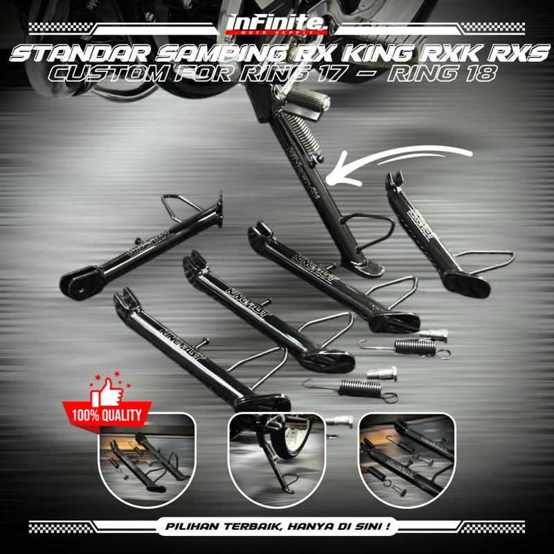 Jual STANDAR SAMPING RX KING RXS RXK YT115 RING 17 / RING 18 BAHAN BESI ...