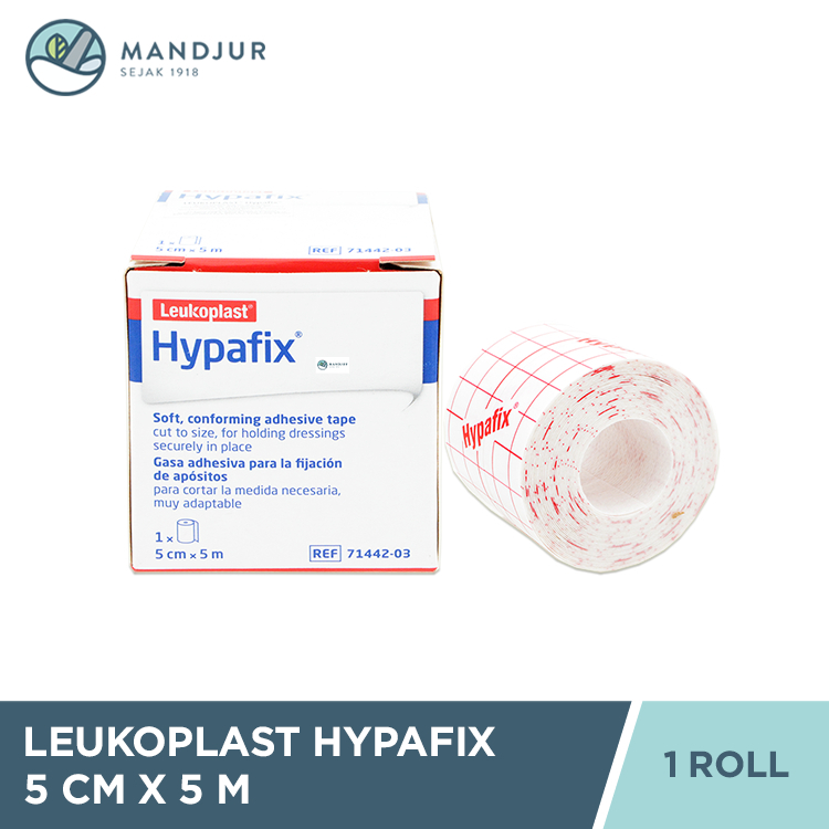 Jual Hypafix Plaster Roll 5 CM x 5 M - Perekat Luka Lebar Non Woven ...