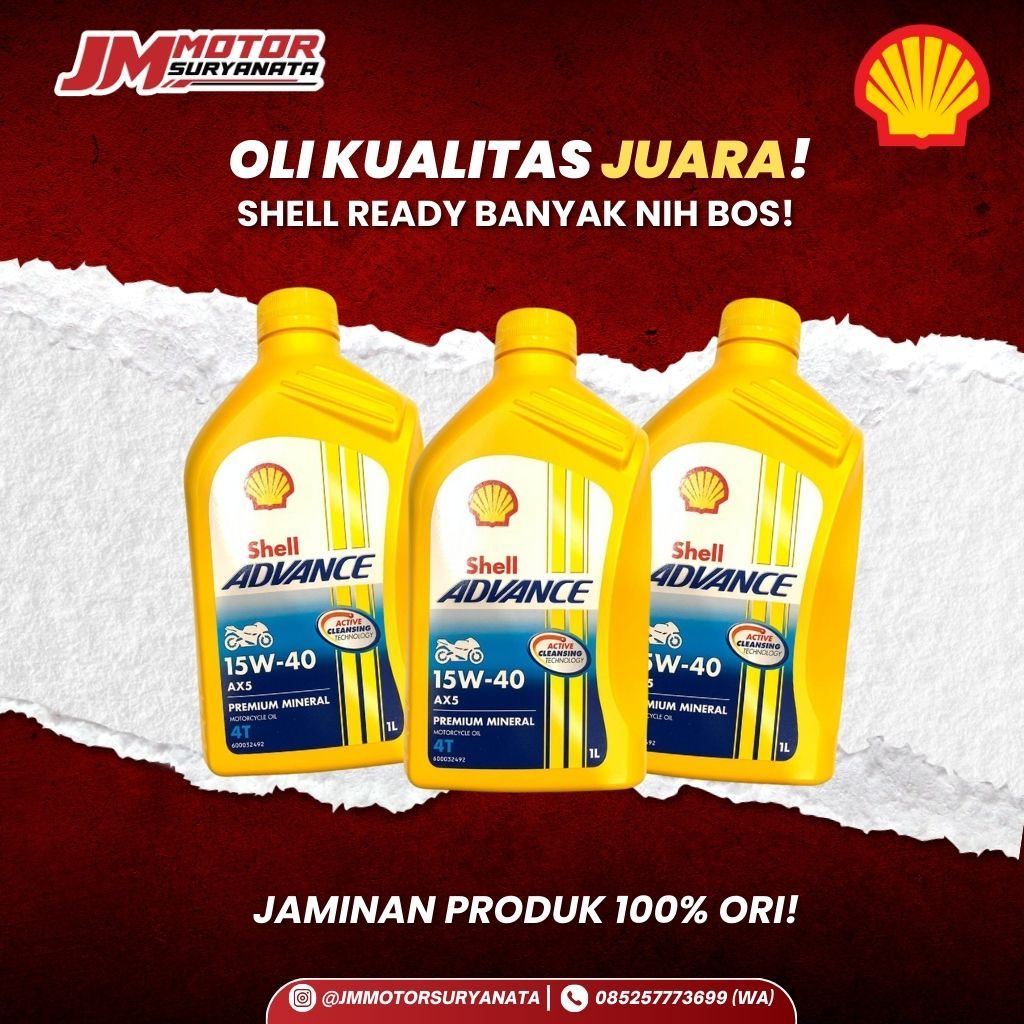 Jual OLI SHELL AX5 1L/1000ML 15W-40 shell advance | Shopee Indonesia