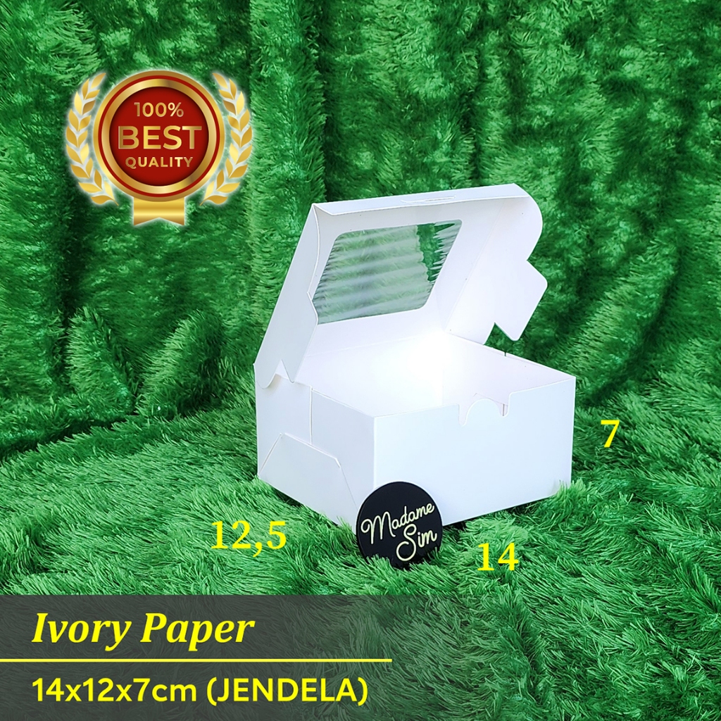 Jual BOX IVORY - SNACK BOX LAMINASI - DUS ROTI - KARDUS 14x12x7 ...