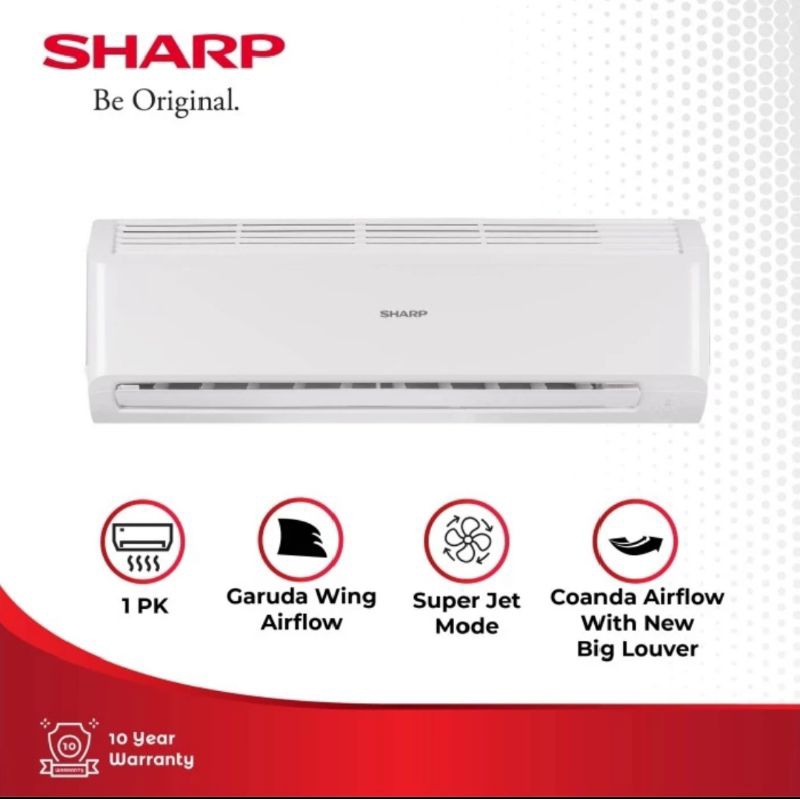 Jual AC Sharp 1 PK AH-A9BEY / Air conditioner / AC sharp 1PK AHA9BEY