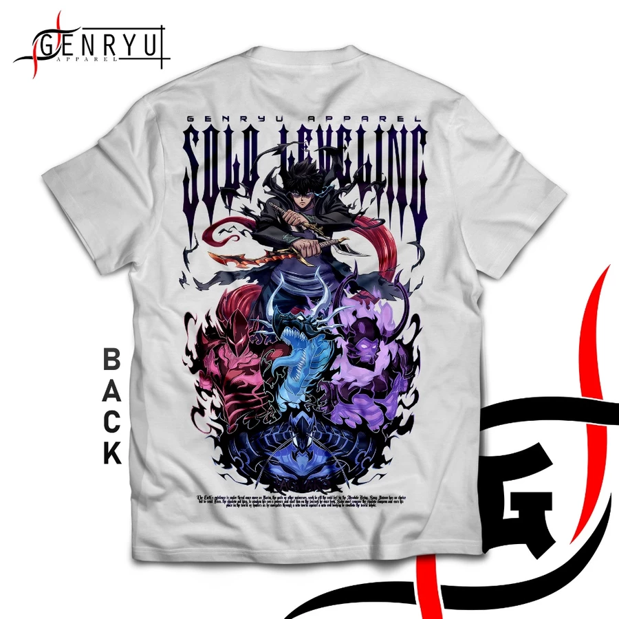 Shadow Sung Jinwoo Anime Solo Leveling Ragnarok Baju Kaos