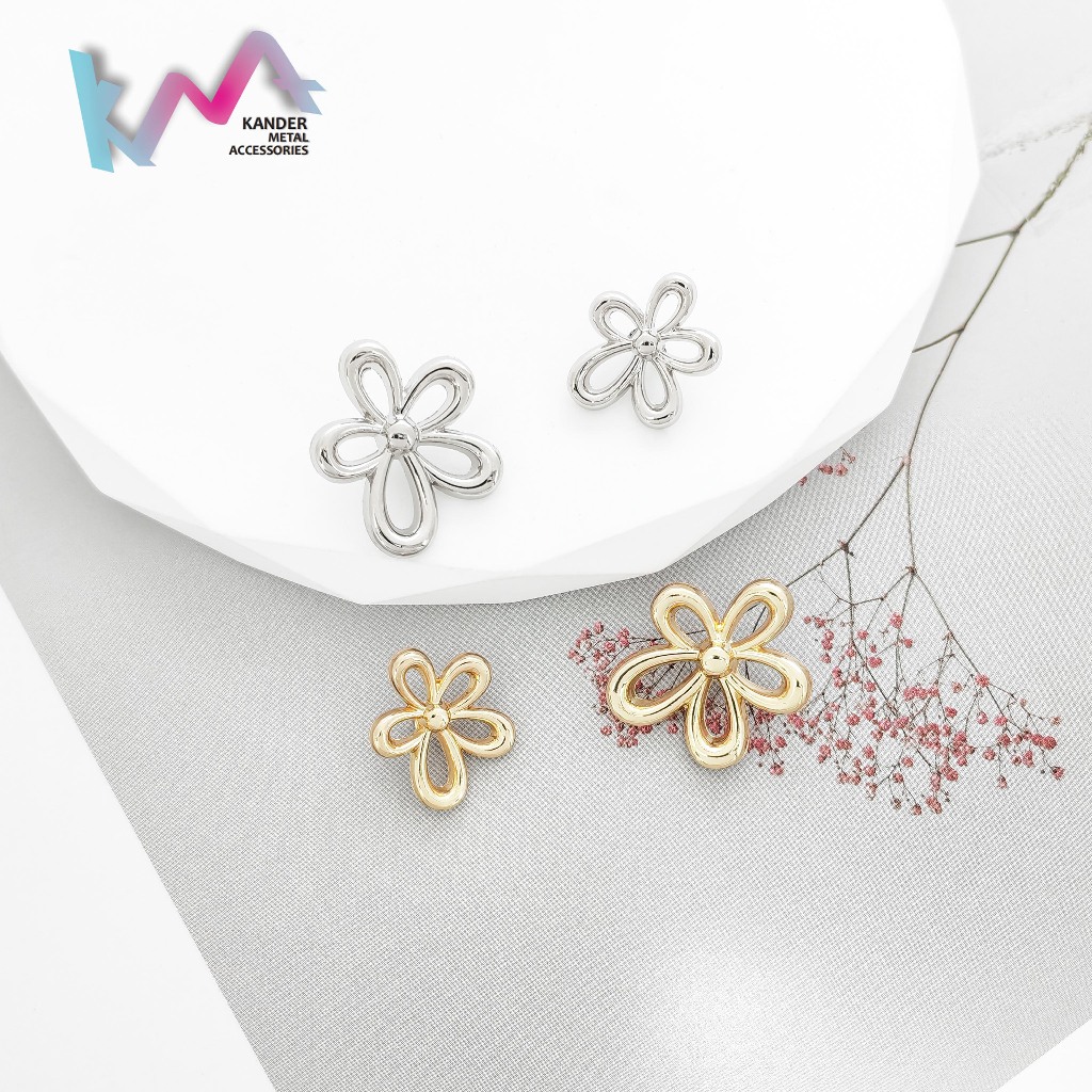 Jual KANDER Alloy Flower Button Kancing Hias Bunga JLZ-A111 | Shopee ...