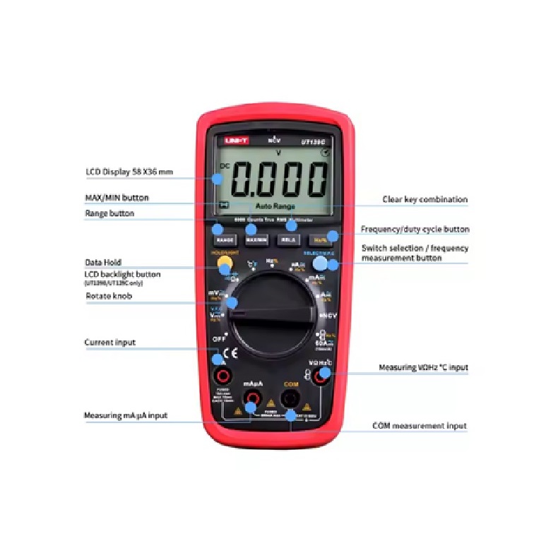 Jual UNI-T UT139B True RMS Digital Multimeter MAX/MIN/REL Modes Auto ...