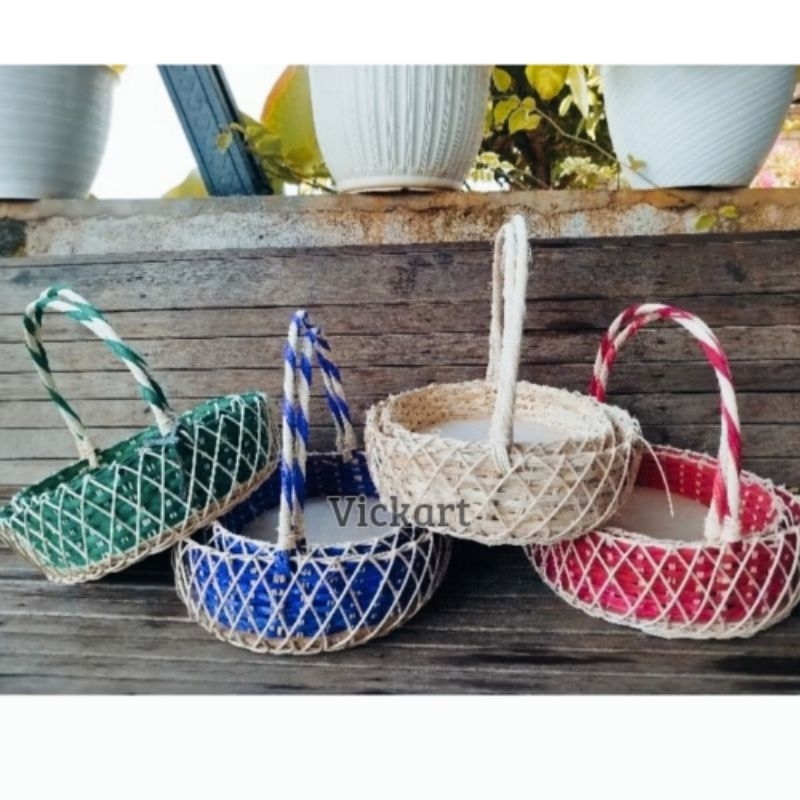 Jual Set isi 2pcs Keranjang Parcel Rotan Model Nanasan | Shopee Indonesia