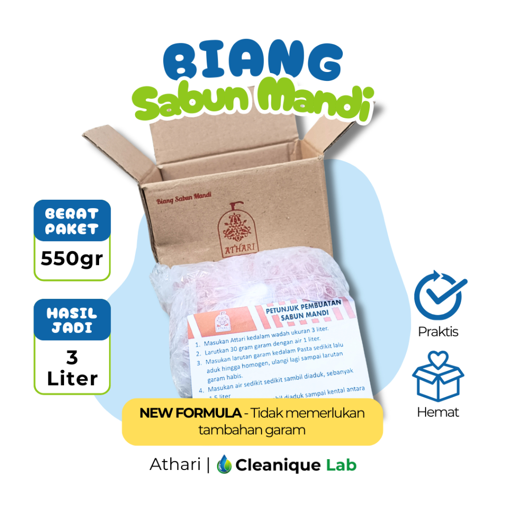 Jual Athari - CLEANIQUE LAB - Biang Sabun Mandi - Hasil Jadi 3 Liter ...
