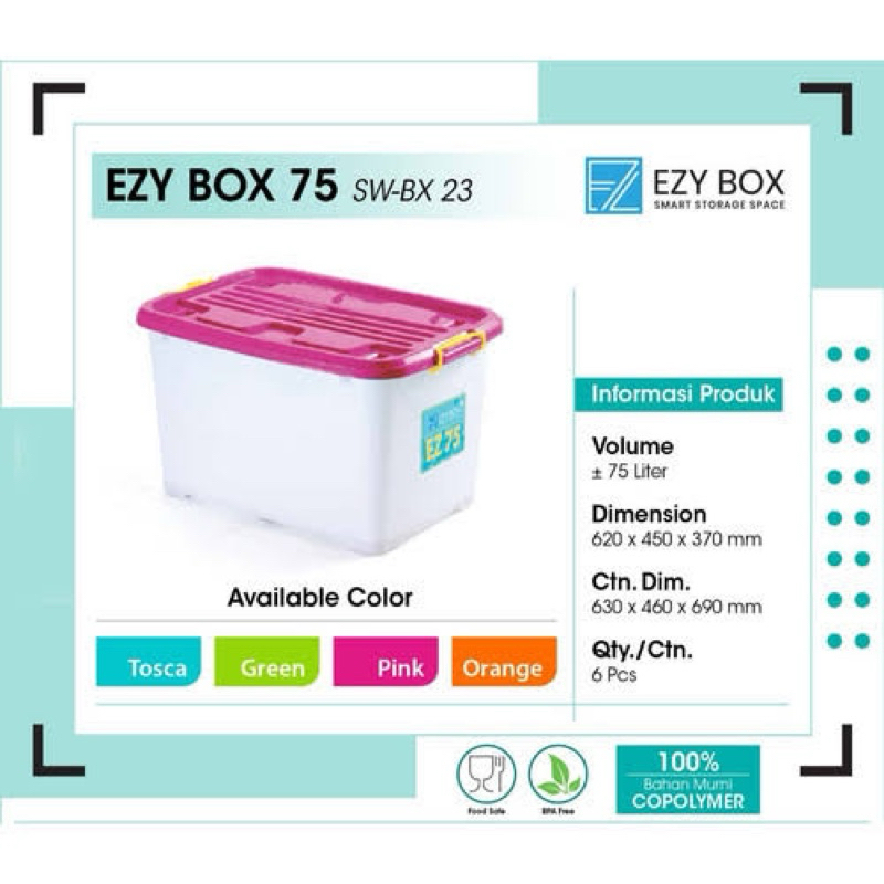 Jual Ezy Box 75L - KONTAINER BOX 75L | Shopee Indonesia