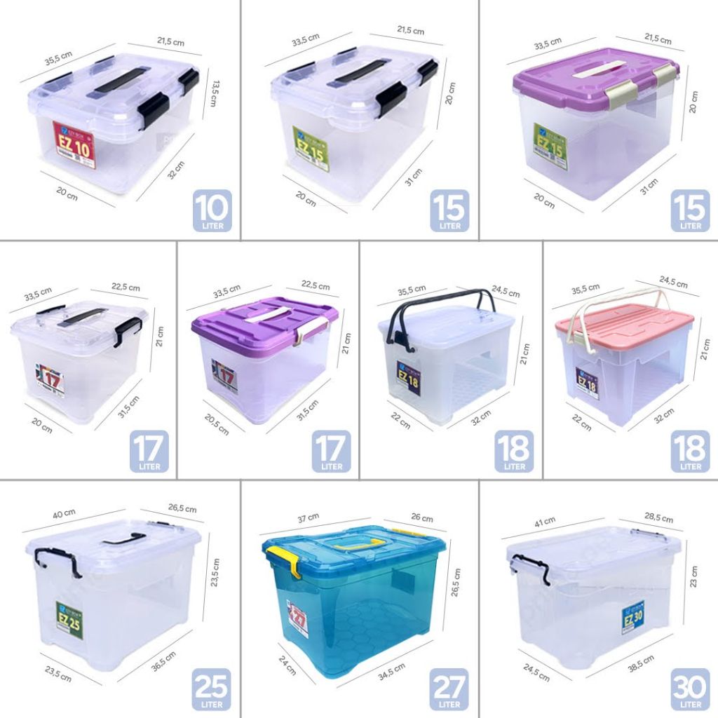 Jual Shp1 Storage Box Multifungsi Box Container 52 L Transparan ...