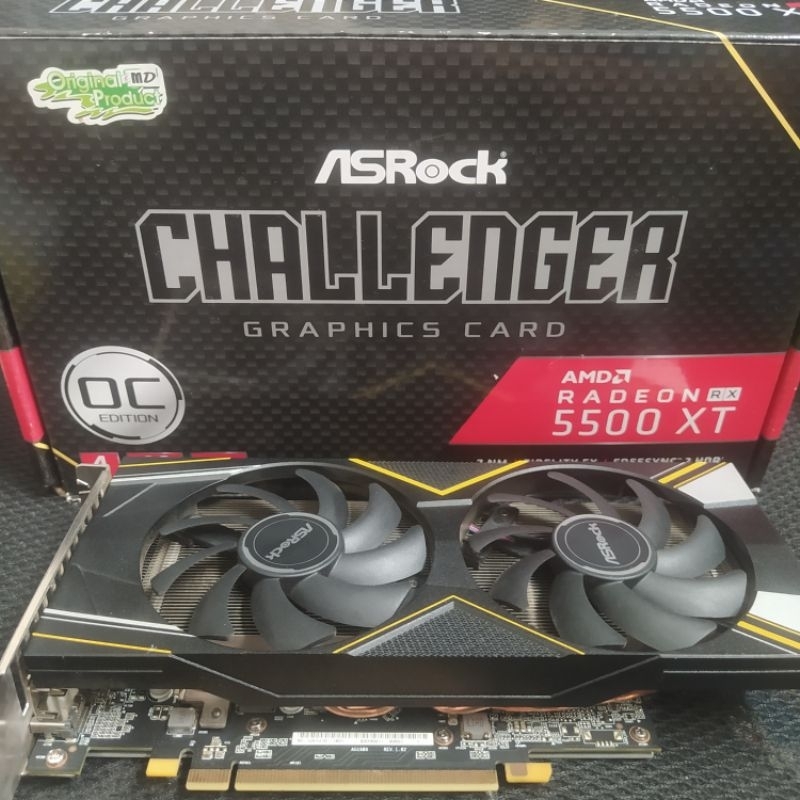 Jual ASrock RX 5500 XT Challenger D 4G OC Fullset Segel Likenew ...