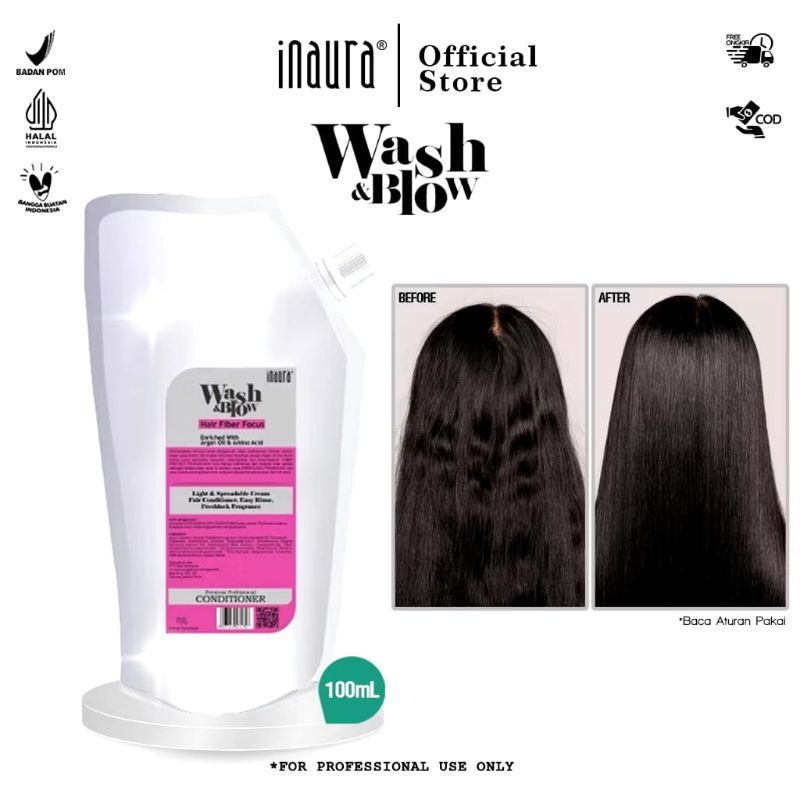 Jual INAURA Shampoo / Conditioner Wash & Blow / Treat & Care Refill ...
