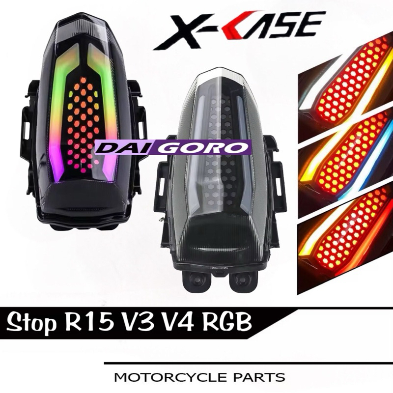 Jual Lampu Rem Belakang R15 V3 V4 Multicolor RGB Running Magnet Kontrol ...