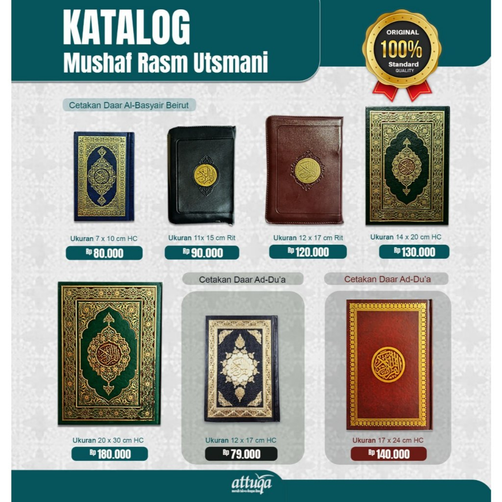 Jual Katalog Mushaf Rasm Utsmani Lengkap | Shopee Indonesia