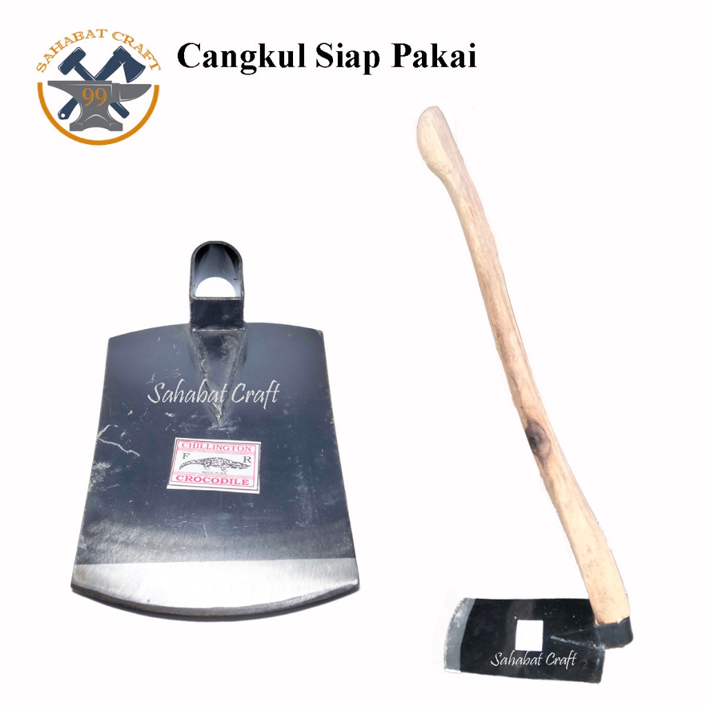 Jual Siap Pakai Pacul Cangkul Lokal Cap Crocodile + Gagang Kayu ...