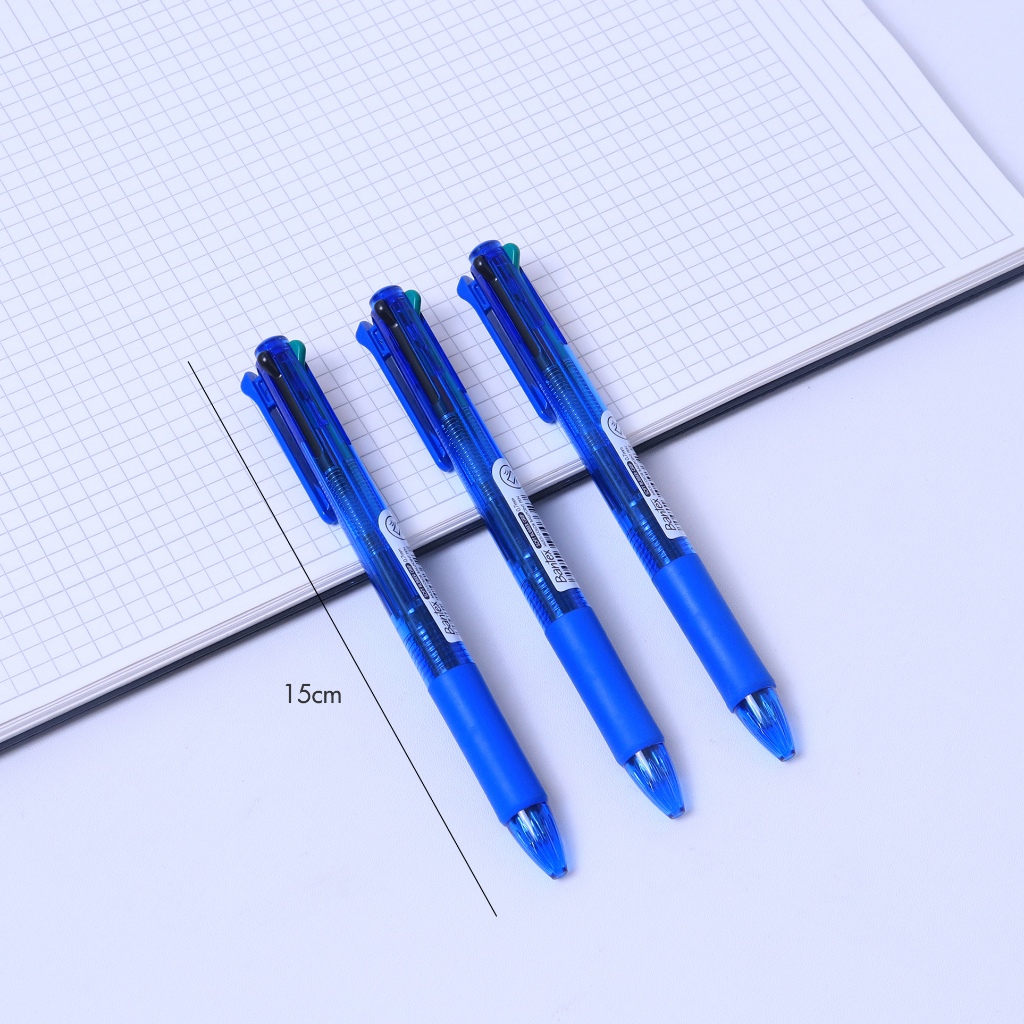Bantex Pulpen 0.7 mm 4 Warna / Ballpoint Pen Pegangan Karet Lembut BG1112 (2)