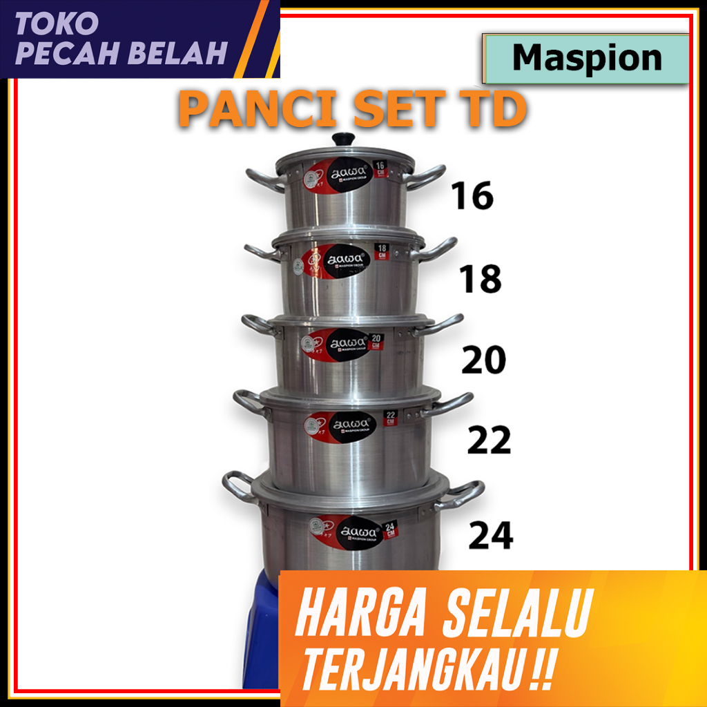 Jual PANCI ALUMUNIUM TD SET JAWA isi 5 (16-24) Maspion | Shopee Indonesia