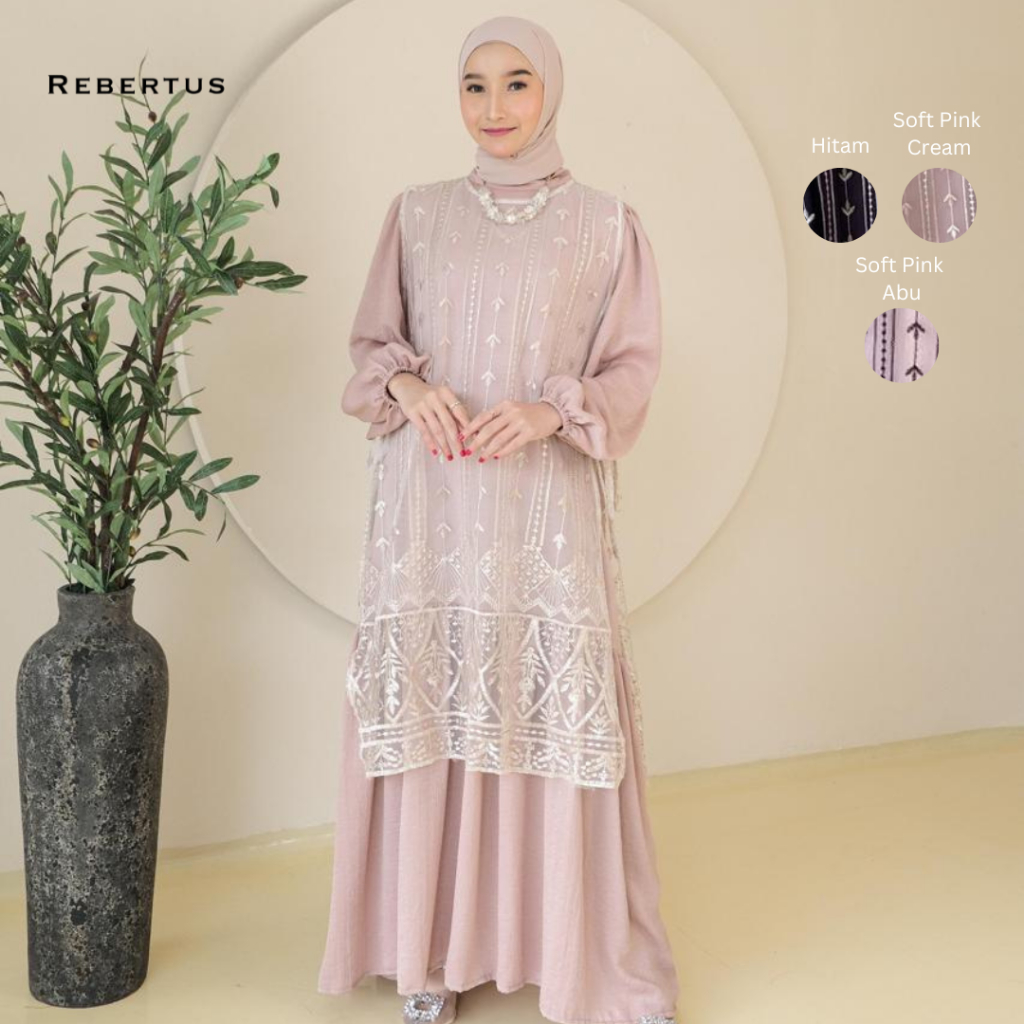 Jual Gamis Raya Outer Brukat Rebertus Naysilla | Shopee Indonesia