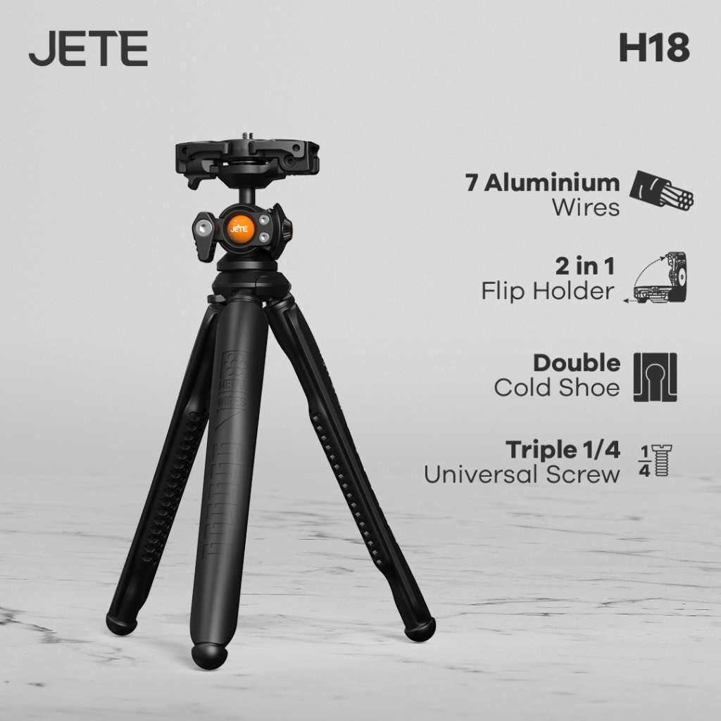Jual JETE Mini Gorilla Pod Octopus Tripod JETE H18 Flexible 360 with ...