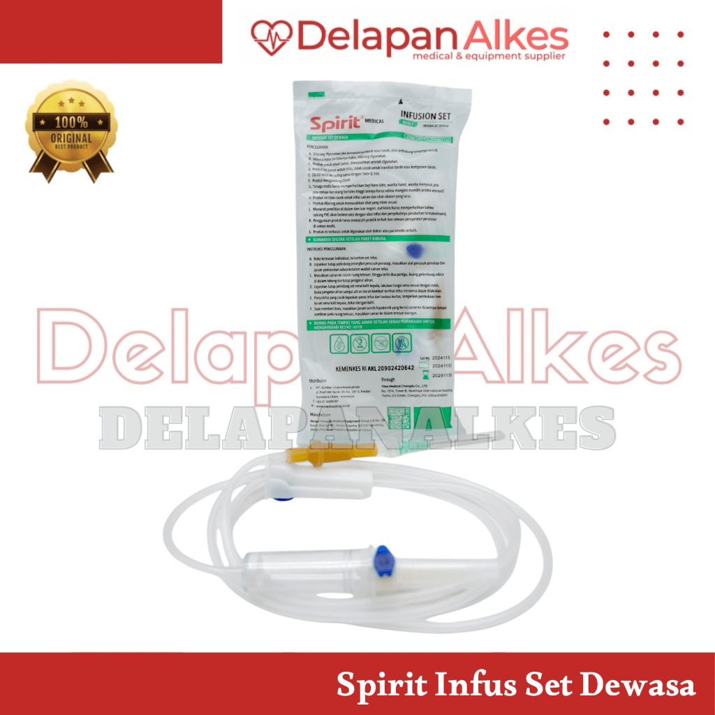 Jual Spirit Infus Set Dewasa Satuan Per Piece Selang Infusion Set Adult ...