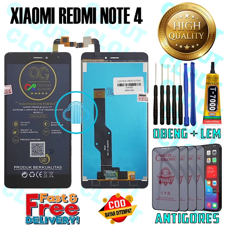 Jual LCD TOUCHSCREEN XIAOMI REDMI NOTE 4 LAYARSENTUH ORIGINAL ORI ALL ...