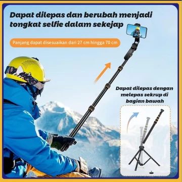 Tripod Stand DJD 2 1m Bahan Logam Holder HP Rotasi 360 Derajat