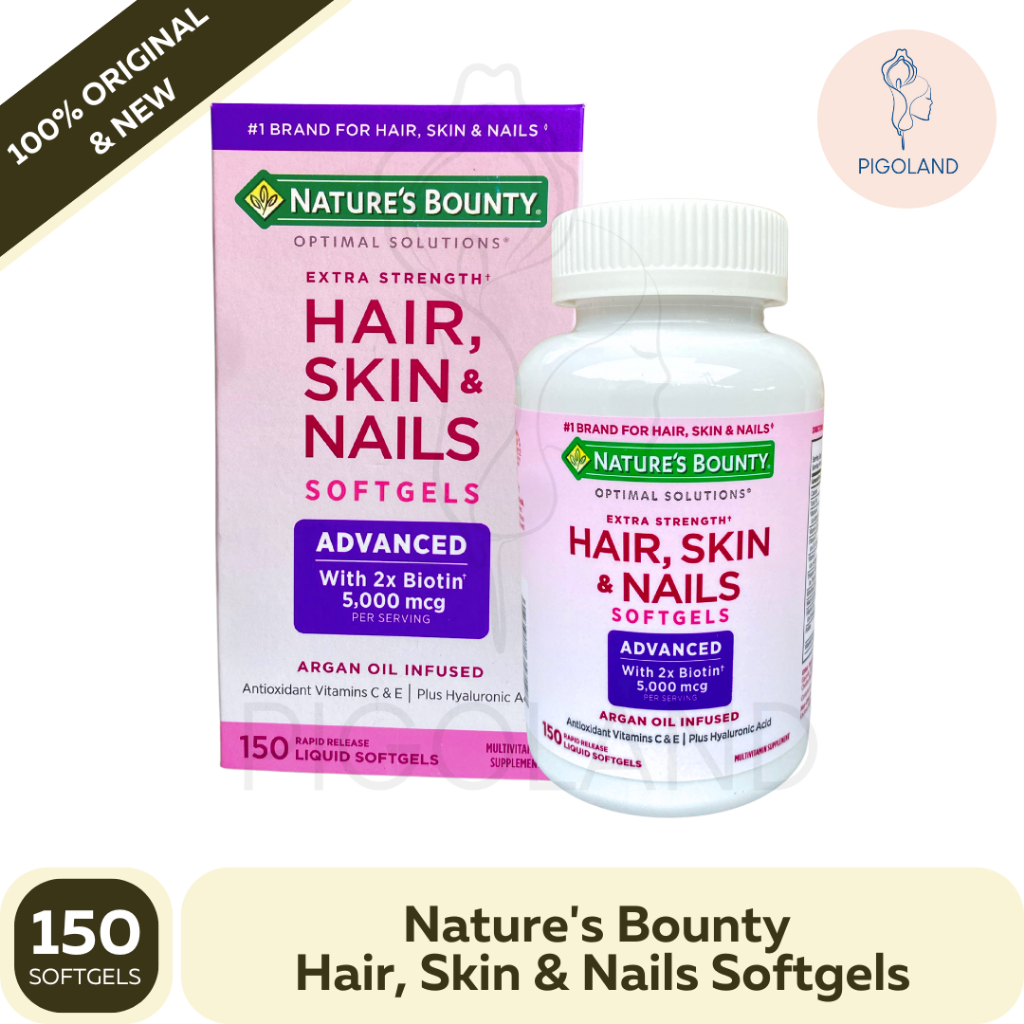 Jual Nature's Bounty Hair Skin Nail Nature Biotin Vitamin Kuku Rambut ...