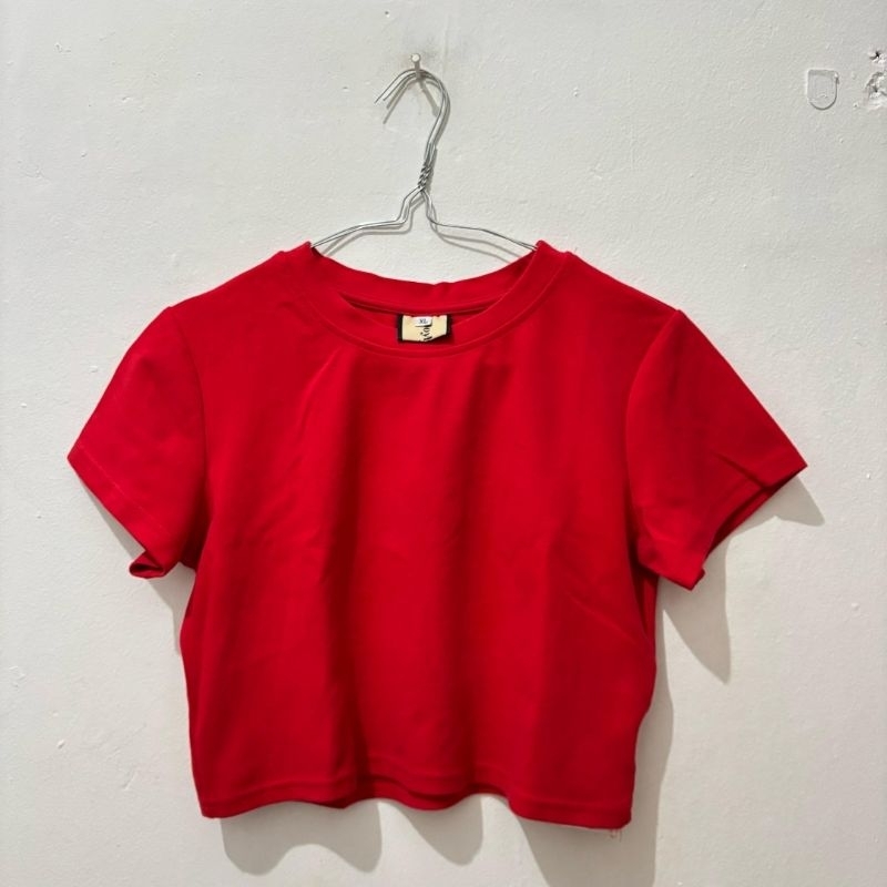 Jual Joybasic - crop top merah | Shopee Indonesia