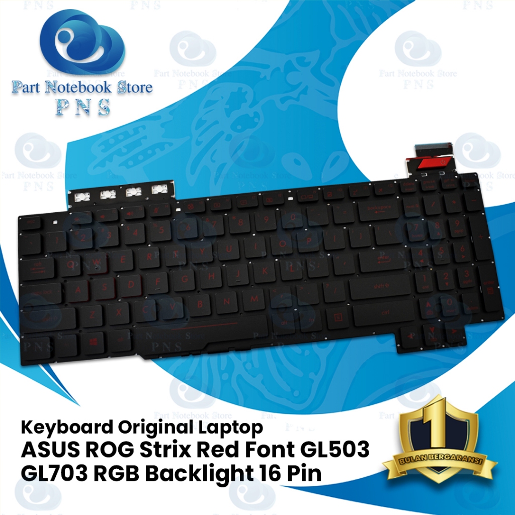 Jual Keyboard Laptop Original ASUS ROG Red Font GL503 GL703 Series ...