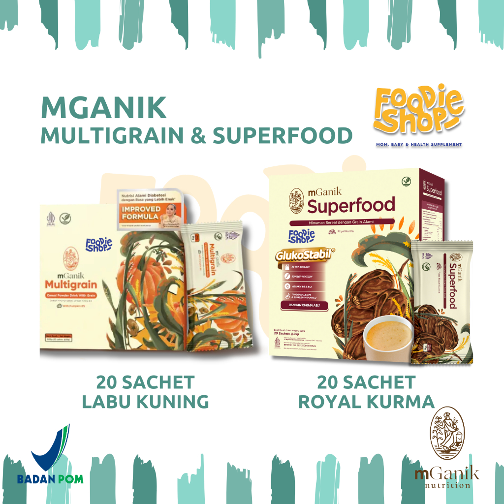 Jual Mganik Multigrain 500 gram Superfood 1 box isi 20 psc Suplemen ...
