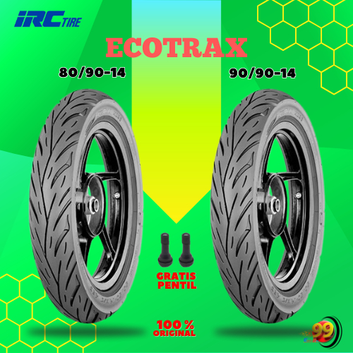 Jual Paket Ban Motor Matic IRC ECOTRAX 80/90 - 90/90 Ring 14 Tubeless ...