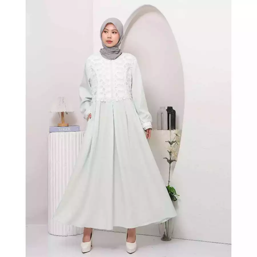 Brocade Dress with Belt