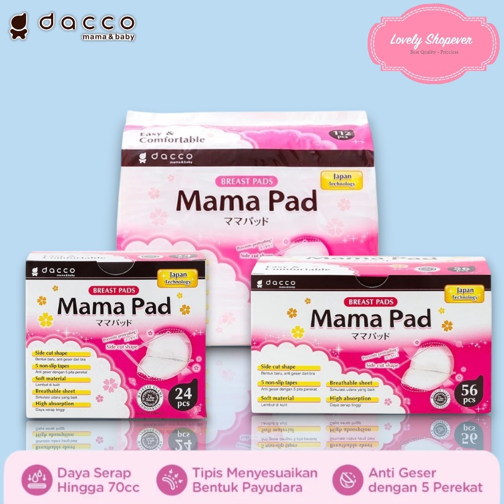 Jual Mama Pad Mamapad Dacco 3D Isi 24Pcs, 56pcs & 112pcs | Breast pads ...