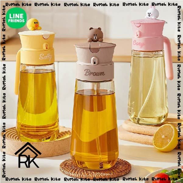 Jual LINE FRIEND - BOTOL MINYAK GORENG SEMPROT TUANG ANTI TUMPAH 700ML ...