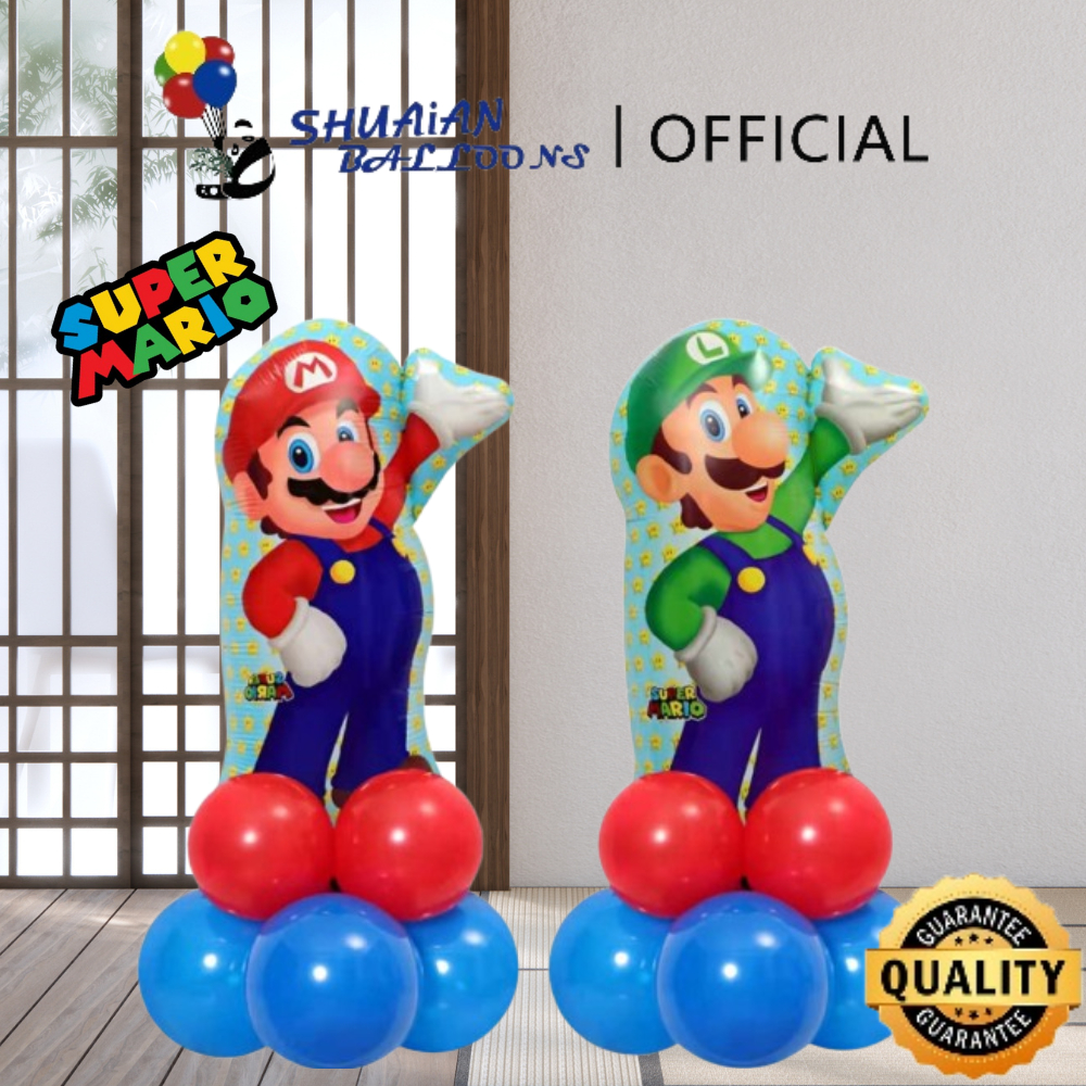 Jual SHUAIAN Balon Foil Jumbo Karakter Super Mario Bros Balon Foil ...