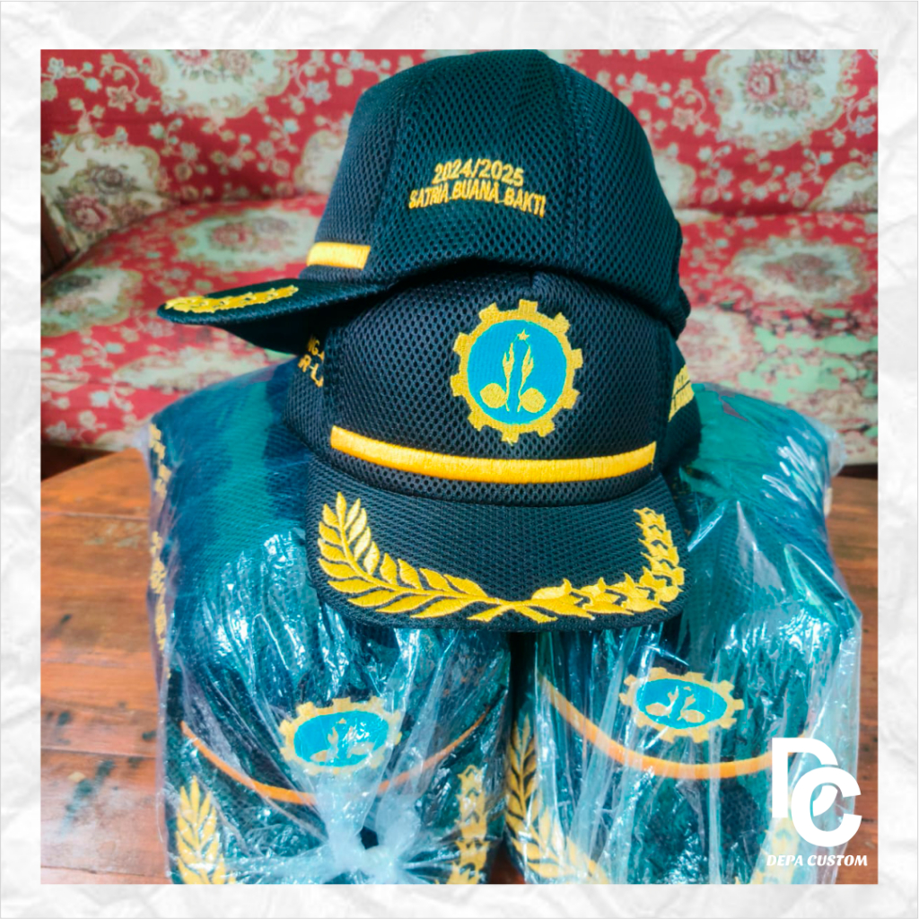 Jual DEPA CUSTOM Topi Bordir Double Mesh Mess Jaring Padi Kapas ...