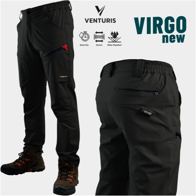 Venturis Celana Outdoor Pria Wanita Celana Gunung Panjang Celana Hiking Camping Strech Quickdry