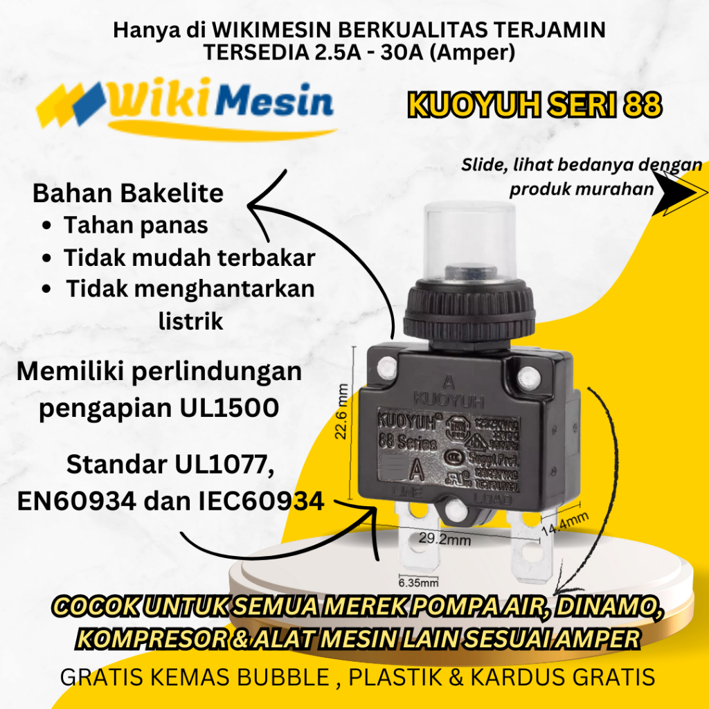 Jual Original Overload Pompa Air Sibel Satelit Submersibel Circuit ...