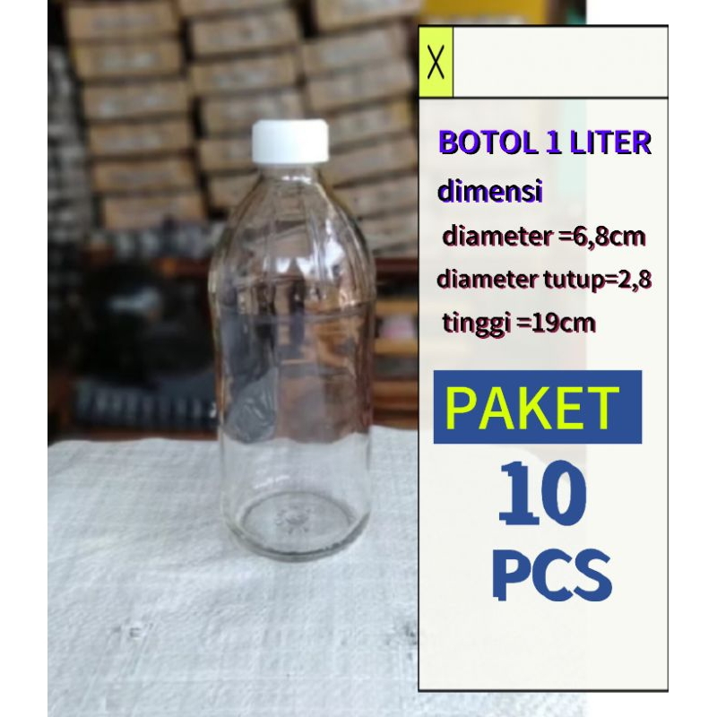 Jual Botol kaca Apel 500ml paket 10 pcs Boto cuka apel tutup ulir botol ...