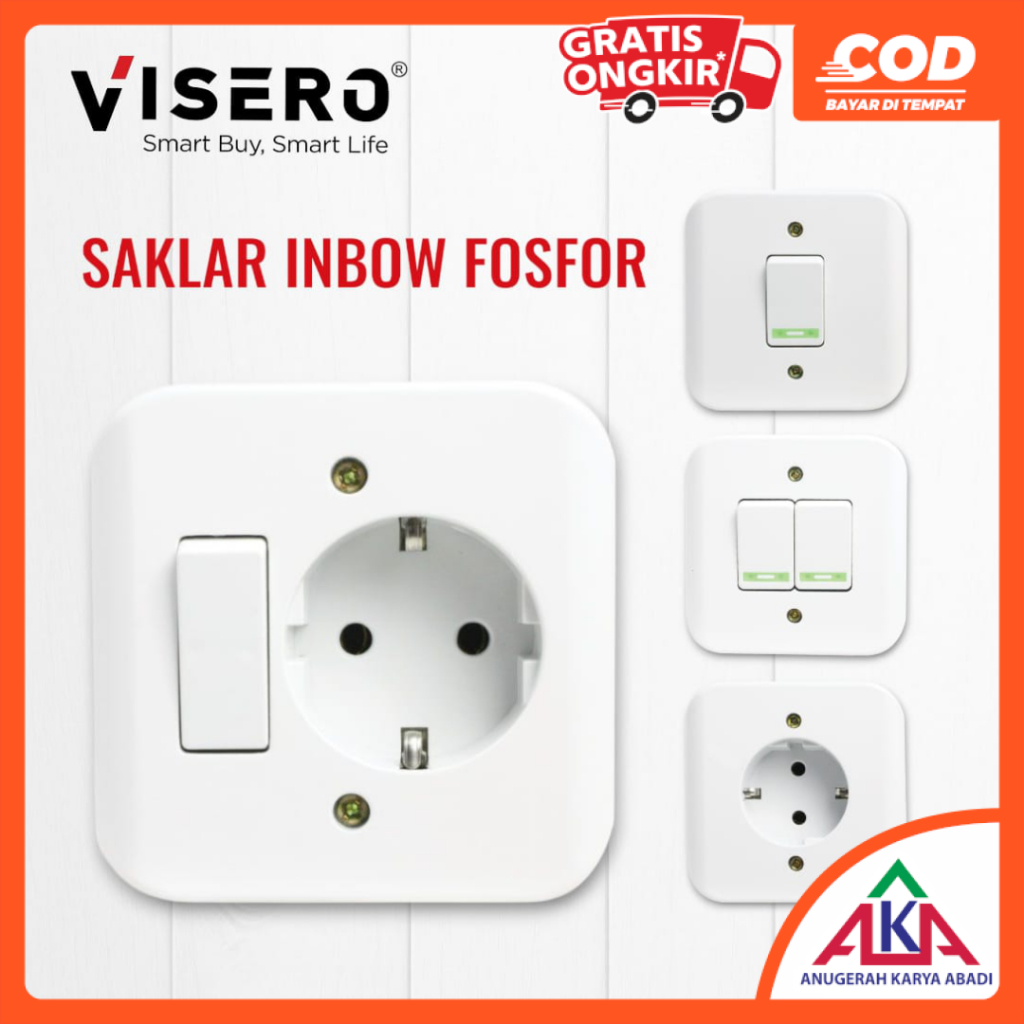 Jual VISERO Saklar Tanam Inbow IB Single Double Engkel / Seri ...