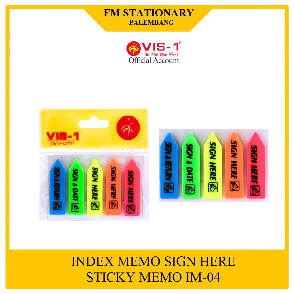 Jual INDEX MEMO SIGN HERE STICKY MEMO IM-04 VIS-1 | Shopee Indonesia