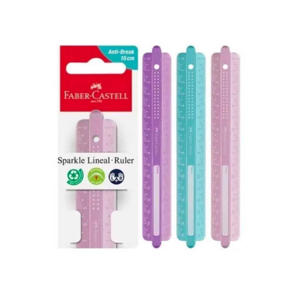 Jual Faber Castell Ruler Sparkle Break Resistant 15cm & 30cm ...