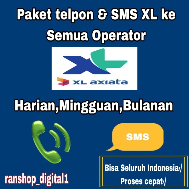 Jual Isi Ulang Paket Nelpon Sms Xl Ke sesama Operator Semua