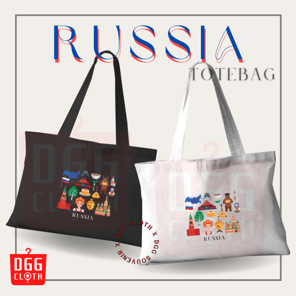 Jual DGGCloth Tote Bag Souvenir Rusia Totebag Sablon Oleh Oleh Russia ...