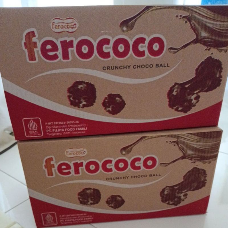 Jual BOX - Ferococo Crunchy Choco Ball Snack Cokelat Halal | Shopee ...