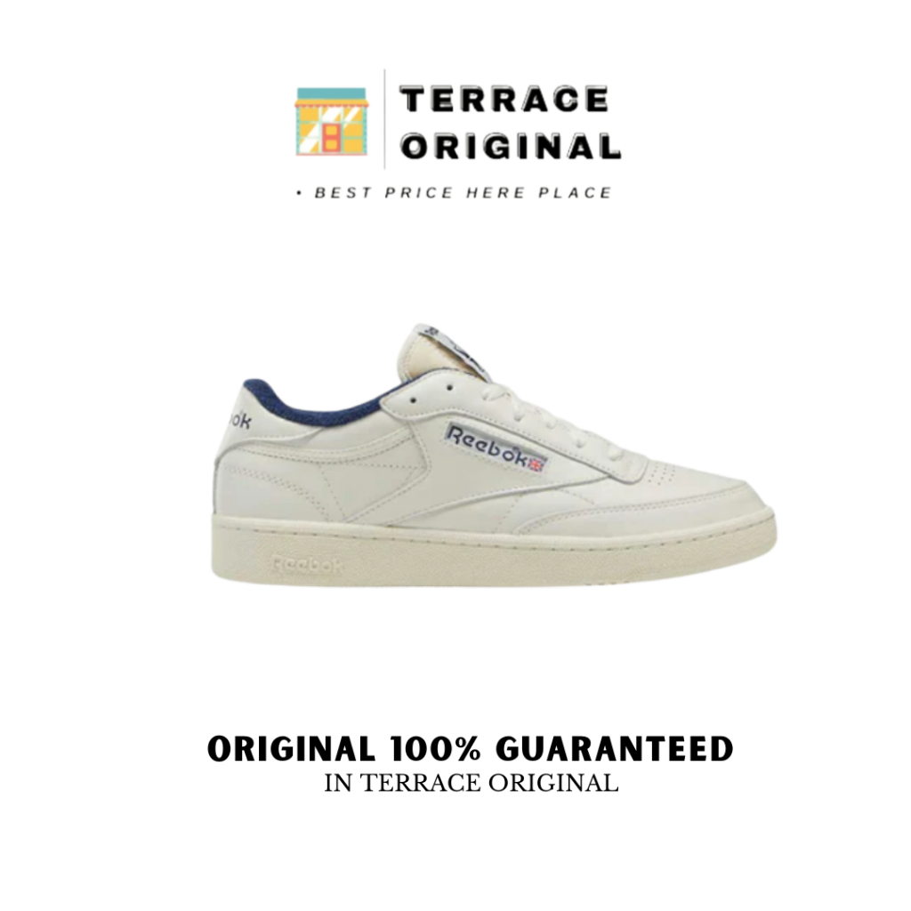 Jual Sepatu Reebok C 85 Vintage Cloud White Vector Blue | Shopee Indonesia