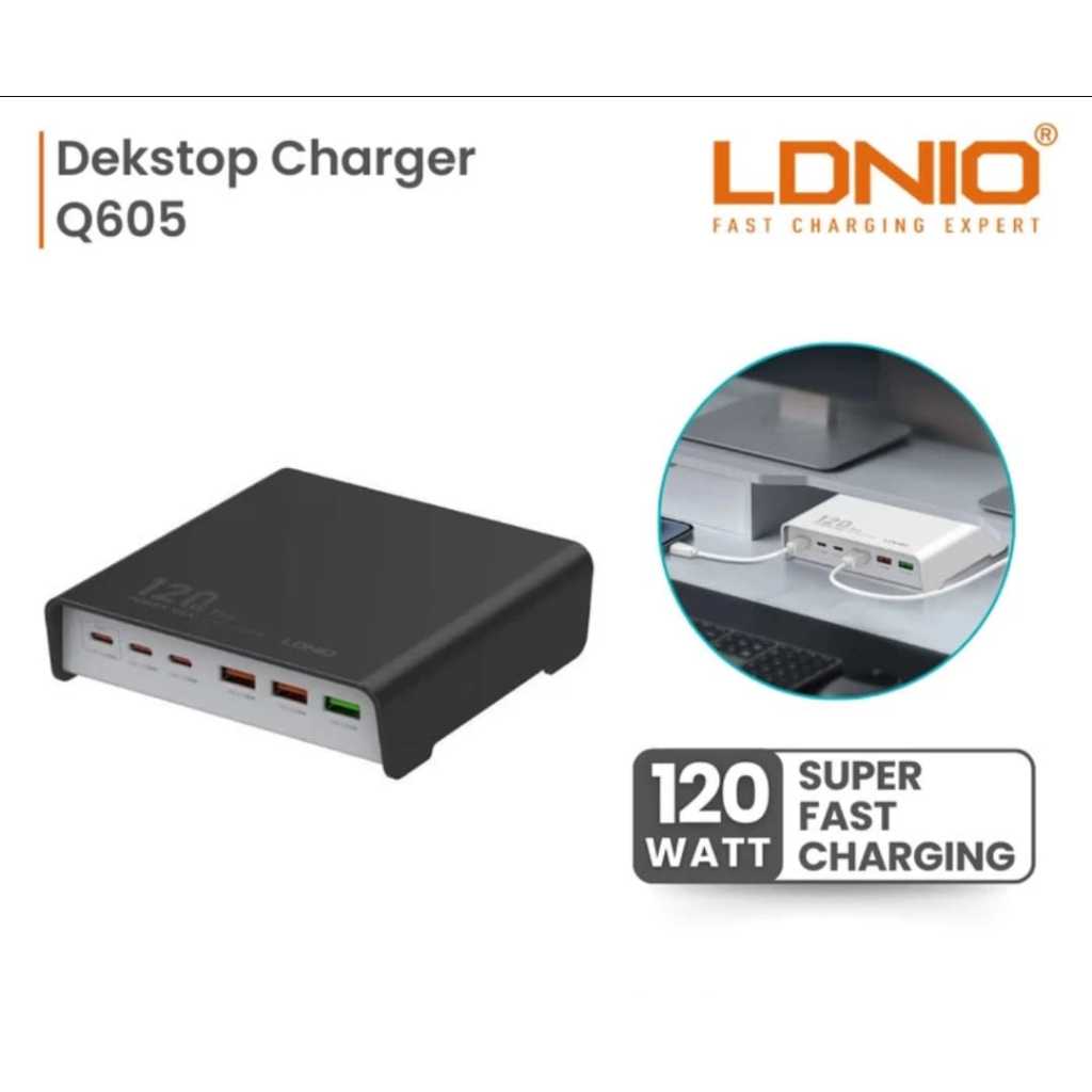 Jual Multiport Desktop Charging LDNIO Q605 Dock Station CHARGING ...