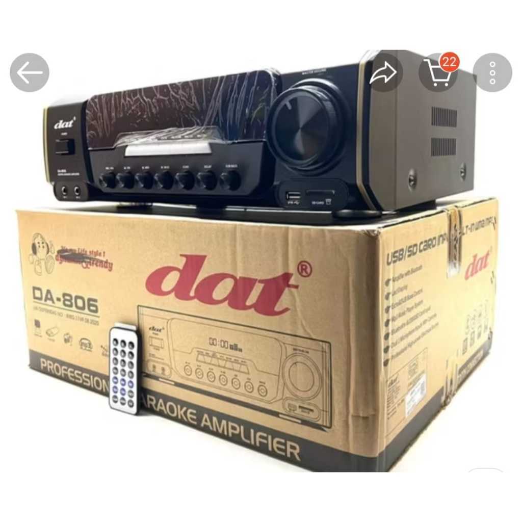 Jual Amplifier DAT DA-806 Bluetooth USB Original | Shopee Indonesia