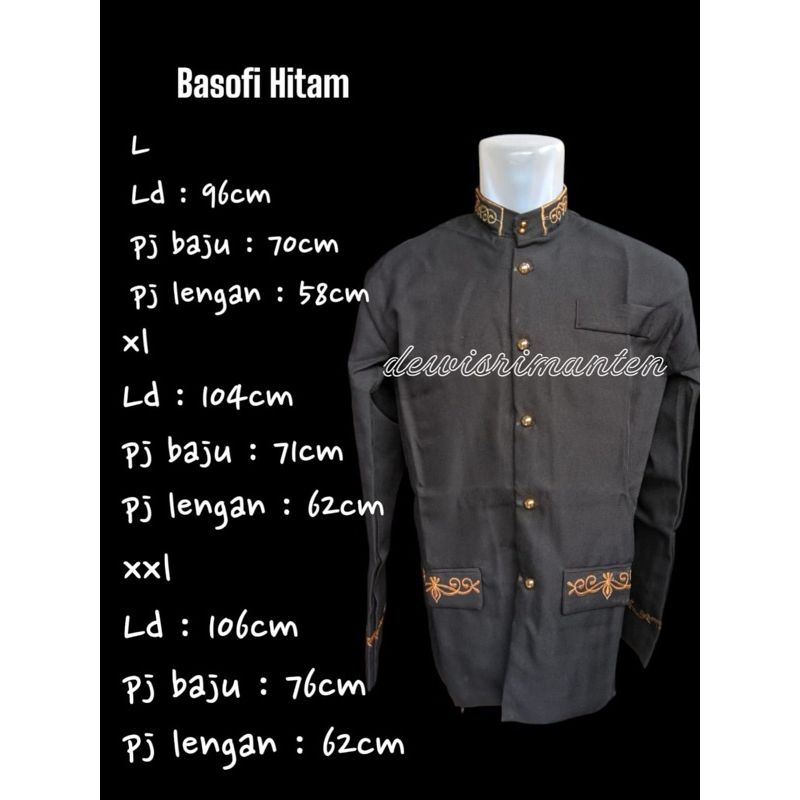 Jual Basofi hitam/Beskap Sunda hitam sale | Shopee Indonesia