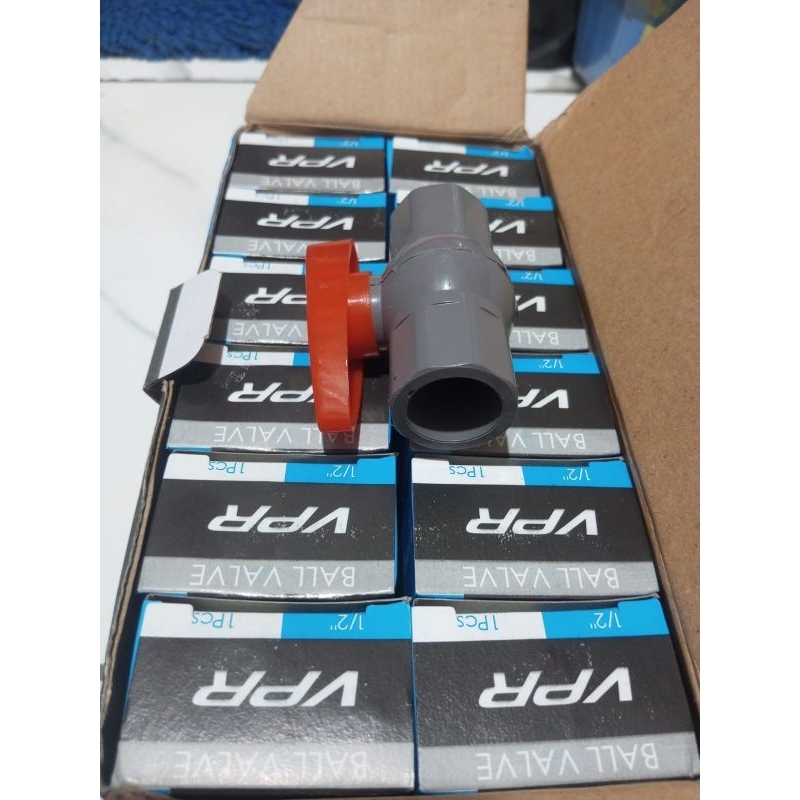 Jual sambungan stop kran vpr 1/2 inch / ball Valve PVC pvr 1/2inch ...