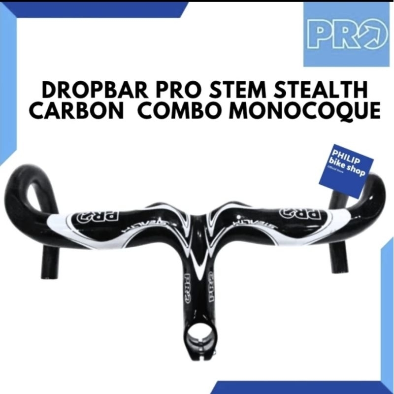 Jual Dropbar Pro Stem Bar Anatomic Stealth Drop Bar Road UD Carbon ...
